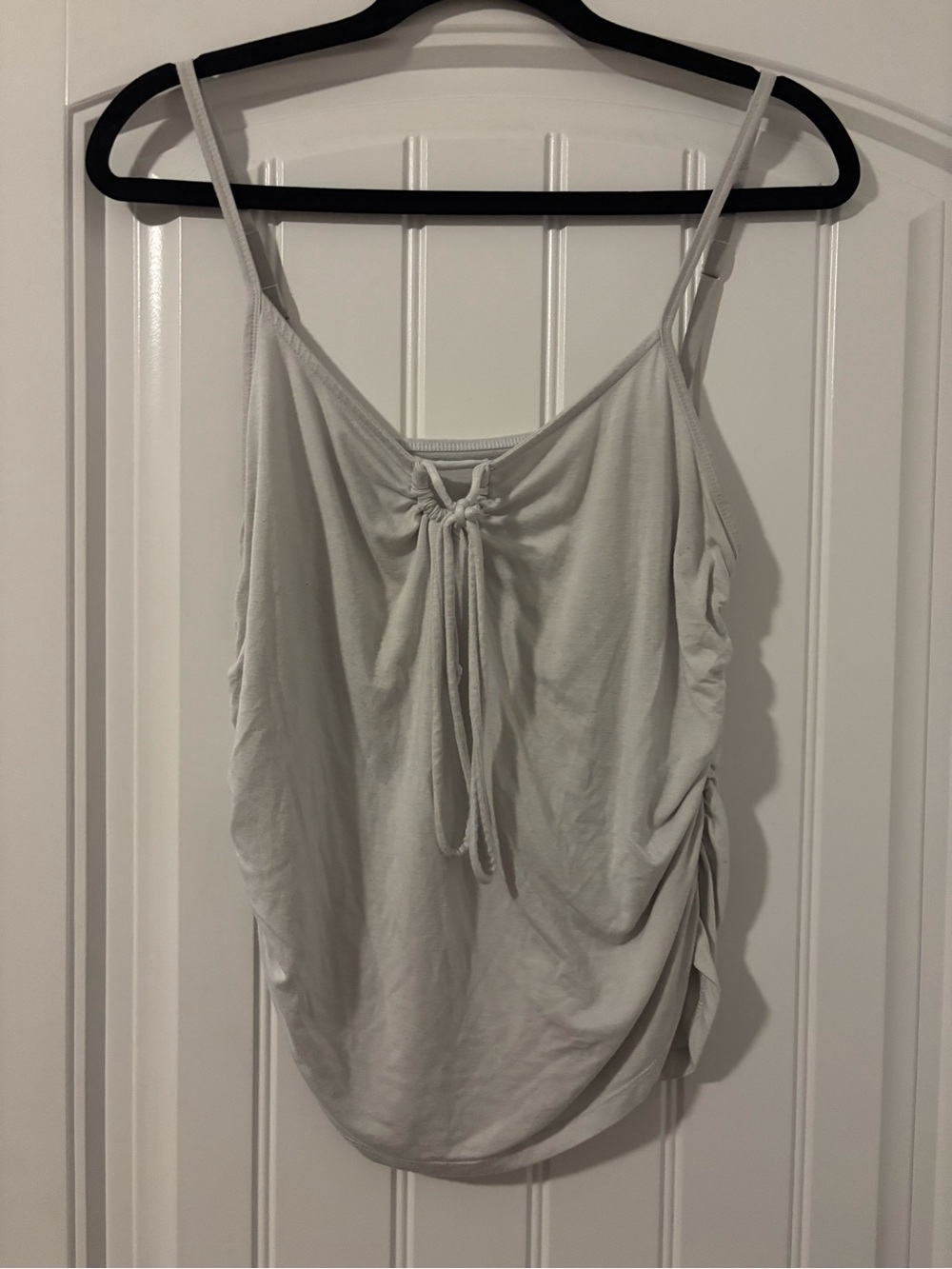 Old Navy Light Gray Drawstring Ruched Cami